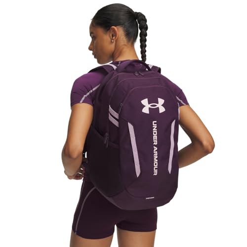 Image of Under Armour Unisex Hustle 6.0 Backpack, (526) Purple Echo /Prime Pink /Prime Pink, One Size Fits Most