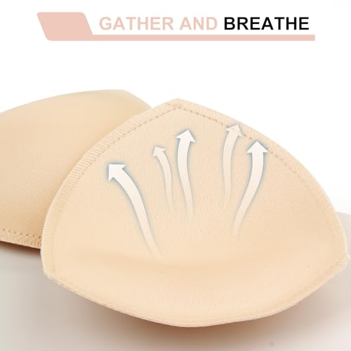 3 Pairs Bra Pads Inserts Push up, Breathable Breast Enhancers Inserts for Sport Bra, Sew in Bra Cups for Dresses3