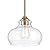 Kira Home Harlow 9" Modern Industrial Farmhouse/Schoolhouse/Rustic Pendant Light with Clear Glass Shade, Adjustable Hanging Height, Cool Brass Finish