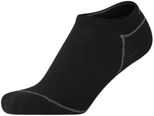 Image of Avia Womens Low Cut Socks - 6 Pack Cushioned Performance Stretch Moisture Wicking Athletic No Show Socks for Women (4-12), Size 4-9, All Pure Black