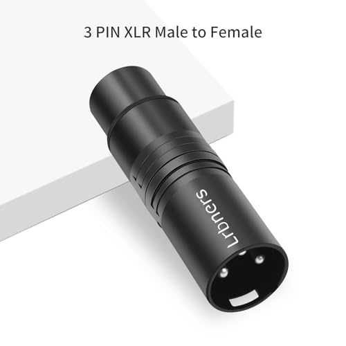 Adaptador XLR Macho a Hembra Negro 3 Pines Pack x3 miniatura 3