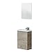 ARKITMOBEL Compact Mobile da Bagno con Specchio e lavabo, Legno ingegnerizzato, Rovere Alaska, Grande