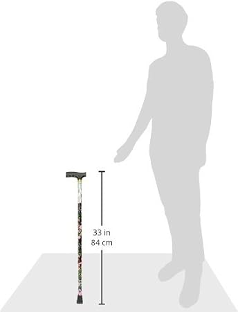 DMI Lightweight Aluminum Adjustable Walking Cane with Derby-Top Handle for Men and Women