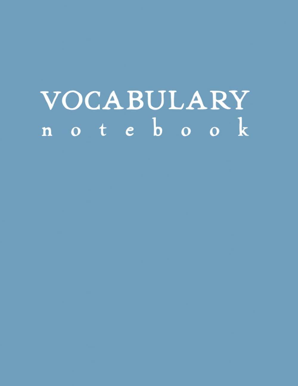 Vocabulary Notebook: Light Blue Softcover Word Study Journal by schoolnest