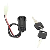 Universal Motorcycle Ignition Switch Waterproof Electric Door Lock Electric Start ATV Key 12V 2.5mm Compatible with Automotive Motorcycle Parts for Part Number 8K1927225B(1PC)