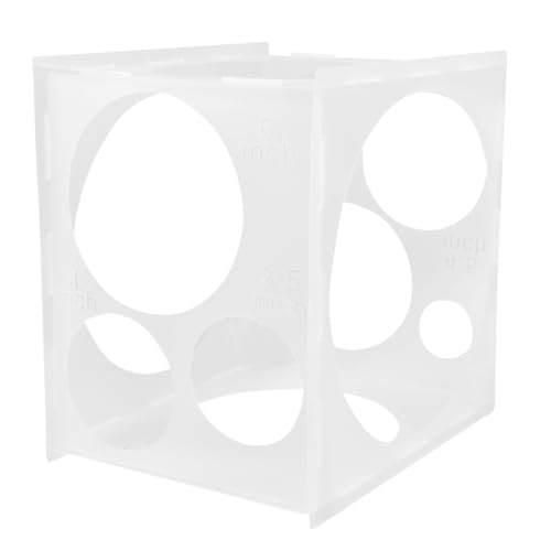 GALPADA Caja Medidora de Globos 11 Agujeros Herramienta para Medir Tamaño de Globos Plástico Ligero y Duradero Adecuado para Decoración de Fiestas Cumpleaños Bodas y Showers