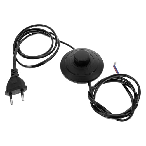 IWOWHERO Cordon Alimentation Lampe avec Interrupteur à Pied Câble de Remplacement pour Lampe de Bureau et Facile à Contrôler sans Baisser