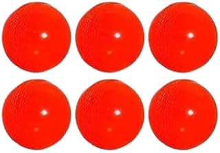 K.P Sports Wind Cricket Balls,Cricket Synthetic Ball,Wind Ball PVC Ball Standard,Cricket Training Ball-red Color (Pack of 6)