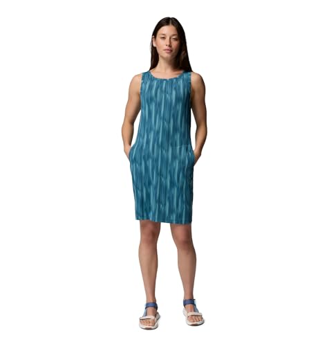 Columbia Women's Chill River Printed Summer Dress, Everblue/Shimmer, 2X