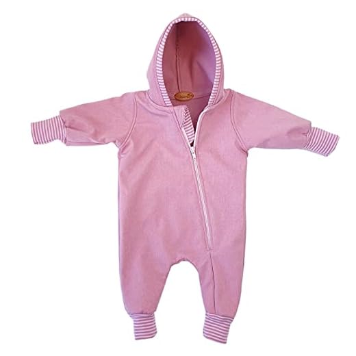 Lilakind " Baby barn softshell overall med huva rosa storlek 104/110 – Tillverkad i Tyskland