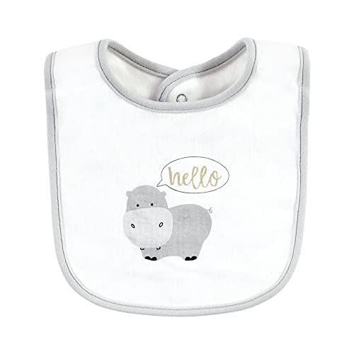 Image of Hudson Baby Unisex Baby Cotton Bibs, Alphabet Animals, One Size