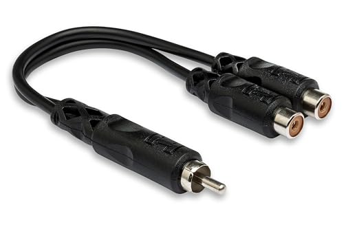 Hosa YRA-104 RCA to Dual RCAF Y Cable Black
