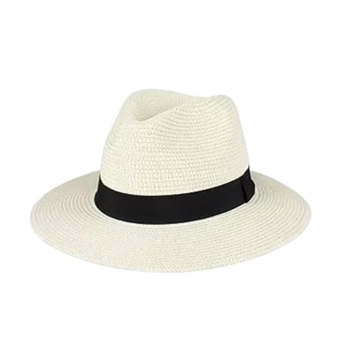 Chapeau de soleil d'été pliable avec protection UV et grands bords pour femme