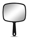 Mirrornova Hand Mirror, Barber Hairdressing Handheld Mirror with Handle for Salon, Square