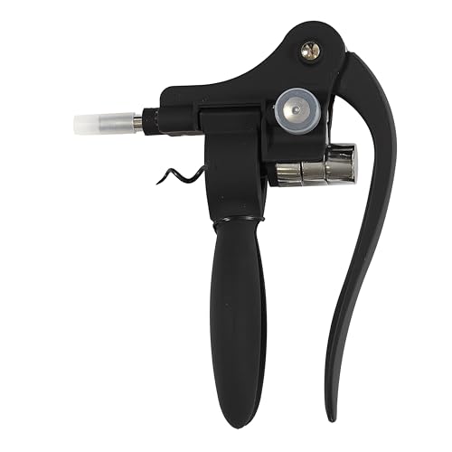 COOK CONCEPT - KV7404, Tire-Bouchon Levier Ergonomique en métal Noir, Conçu pour vin et spiritueux, Design élégant et Durable, Facile à Utiliser et à Nettoyer, Taille Unique, Couleur Noire