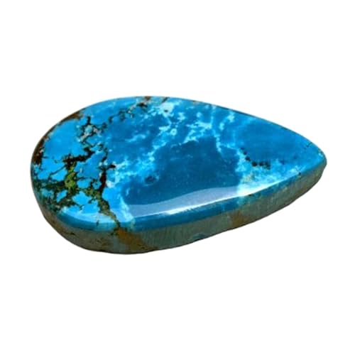Cabochon turquoise naturelle 29x16mm pour création de bijoux et bague bricolage