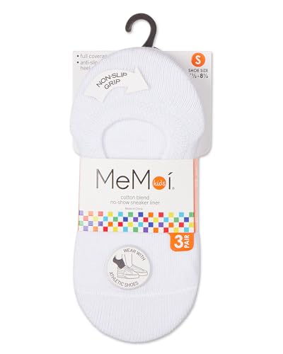 MeMoi Girls' 3 Pair Pack No Show Sneaker Liner Socks3