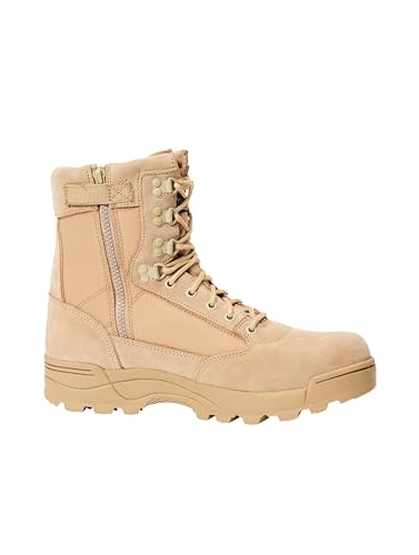 Brandit Tactical Boots Zipper, Bota táctica y Militar Unisex Adulto, Camel, 41 EU