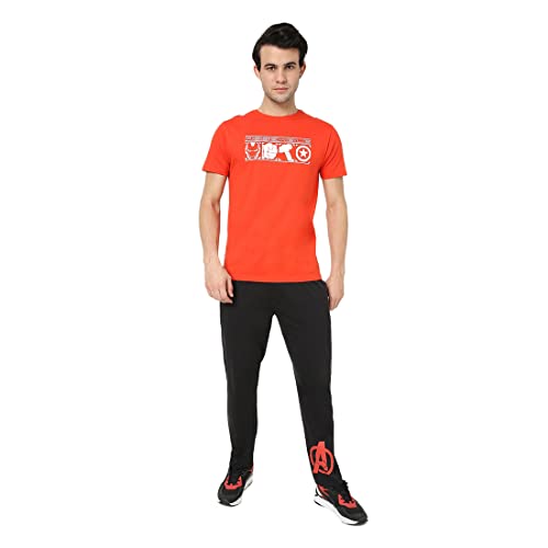 Image of Bewakoof Men Plain Printed Half Sleeve Round Neck T-Shirt & Pyjama Set