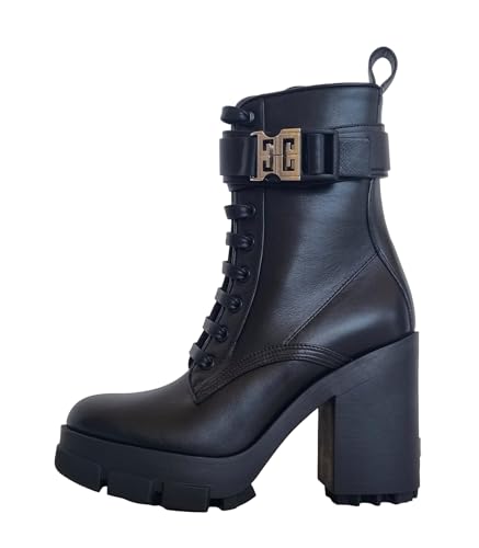 Givenchy Chaussures femme bottine Terra en cuir BE603QE1AU noir (40), Noir , 40 EU