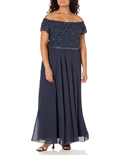 Image of J Kara Women's Beaded Empire Waist Gown