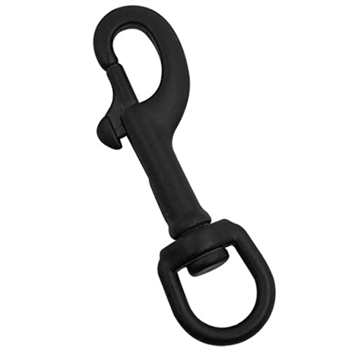 Gogogmee Diving Hook Key Chain Hooks Chain Leash Heavy Duty Belt Trigger Hook Snap Hooks Heavy Duty Leash Single End Hook Bolt Snap for Diving Swivel Bolt Snap Q Snap Black Stainless Steel