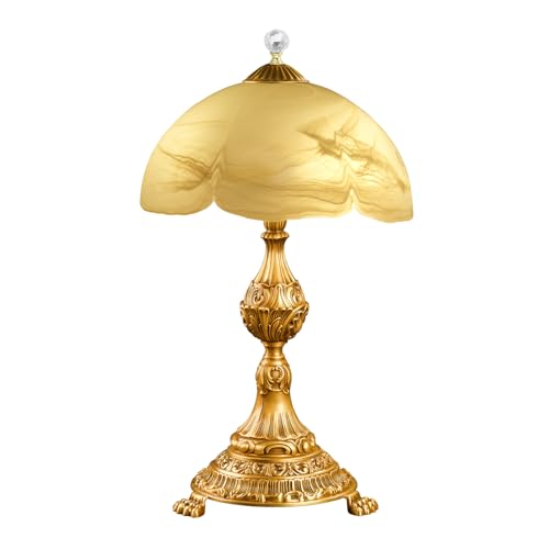 Image of PATIKIL 1 /4-27 Crystal Lamp Finial Cap for Lamp Harp Lampshade Top, 2 Pack Cap Nut Screw Cap Knob Lamp Shade Decoration for Table or Floor Lamp, Gold Tone