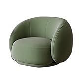 Samt-Einzelsitz-Sofa, bequemer fauler Stuhl mit Hartholzrahmen, keine Montage erforderlich, perfekt für Wohnzimmer und Büro, stilvolle grüne Polsterung