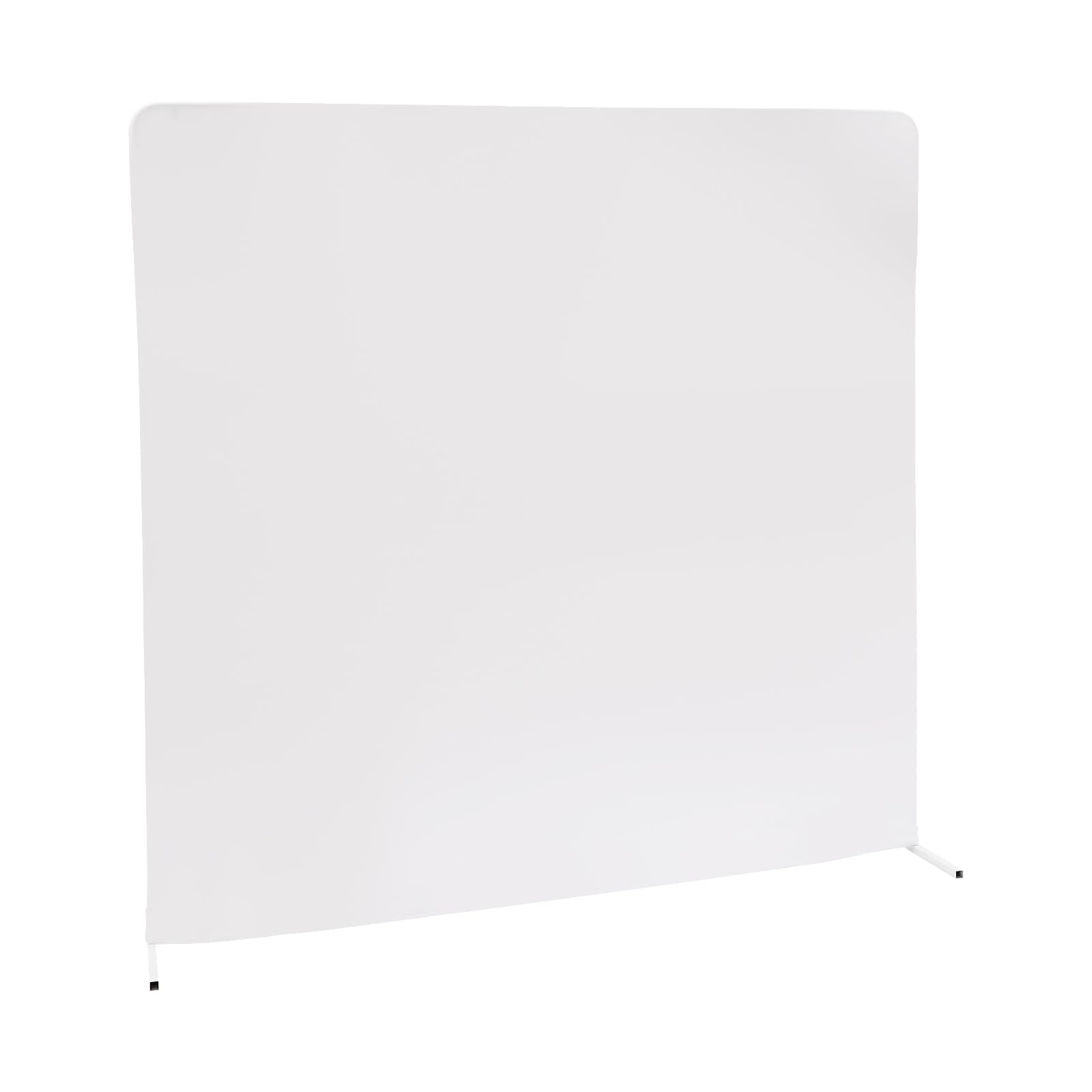 Arche de mariage rectangulaire en métal avec housse en tissu - Arche de rose solide - Support moderne pour arche de ballons - Kit pour fête de mariage - Décoration de jardin (blanc + blanc, 2 x 2 m)