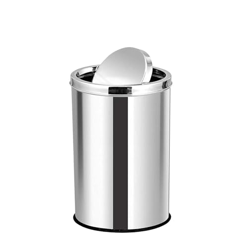 OPR Stainless Steel Swing Dust Bin with Lid| Garbage Bin, Trash Can for Home, Kitchen, Washroom, Bathroom and Offices (10 X 14 in. -20 Liter)