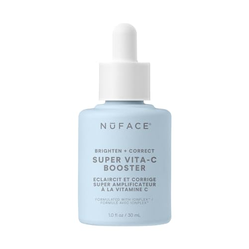 NuFACE Super Vita-C Booster - Vitamin C Gesichtsserum mit Niacinamid - für einen gleichmäßigen Hautton, gegen dunkle Flecken - optimiert Mikrostrom-Behandlungen mit dem (30 ml)