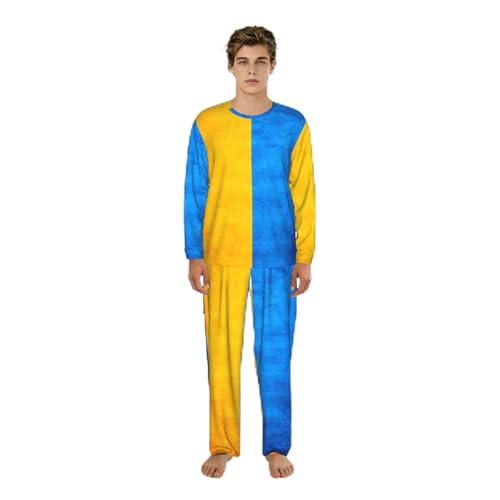 Pyjama homme imprimé drapeau ukrainien : le cadeau idéal en vêtement de détente