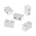 Produktbild 5 x Lego System Basic Bau Stein weiss 1x2 mit Rillen geriffelt für Star Wars Eisenbahn 4551 7259 10251 10241 10155 7191 21018 10214 2877