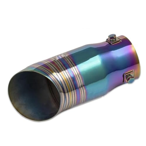 Embout d'échappement universel 63mm en acier inoxydable coloré pour look sport