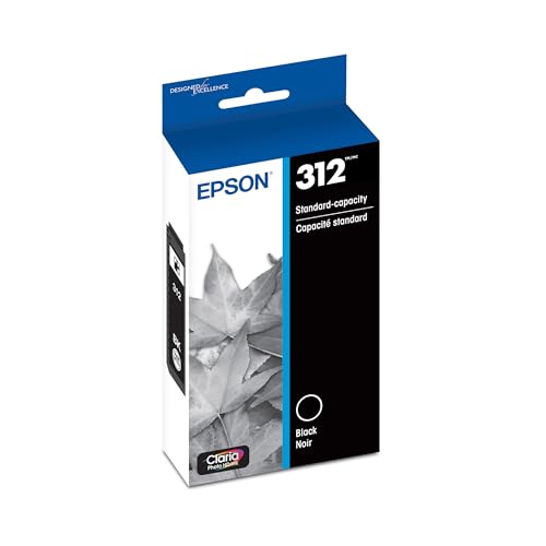 Image of Epson 312 Claria Photo HD Ink Standard Capacity Black Cartridge (T312120-S) Works with Expression XP-8500, 8600, 8700, 15000