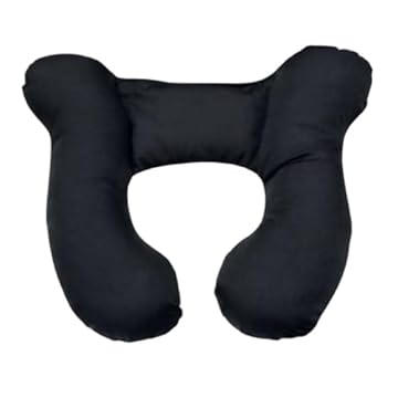 Almofada de Pescoço Apoio Cabeça Bebe Cadeirinha (Preto)