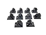 Langdoly 1/2" Iron Baluster Swivel Shoes for Indoor Stairs Satin Black (Pack of 10pcs) (Swivel Shoes
