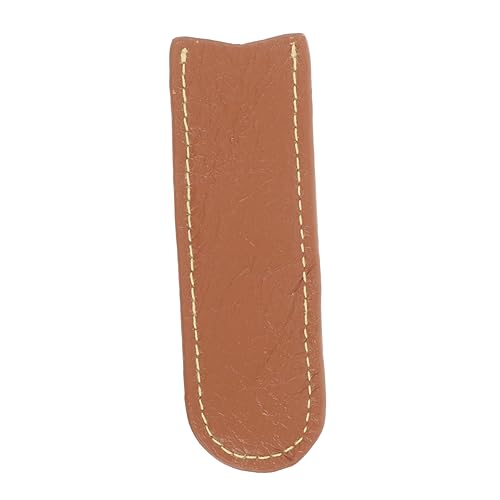 HEMOTON Cobertura de empuñadura Anti-Escalada Accesorios cámping Manga del Mango del tazón de Camping Funda de Mango para Cuencos de Campamento Piel de Vacuno Capa Superior Marrón