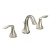 Moen T6420BN Eva Two-Handle High-Arc 8-Inch Widespread Bathroom Faucet, Valve Required, Brushed Nickel
