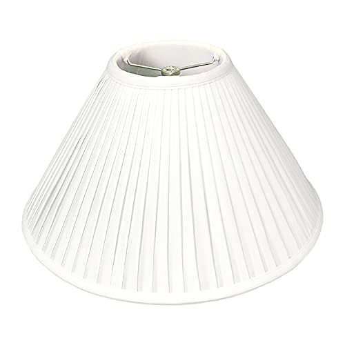 Royal DesignsCoolie Empire Side Pleat Basic Lamp Shade, White, 7 x 20 x 12.5 (BS-727-20WH)