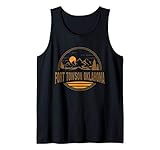 Vintage Fort Towson, Oklahoma Mountain Hiking Souvenir Print Tank Top