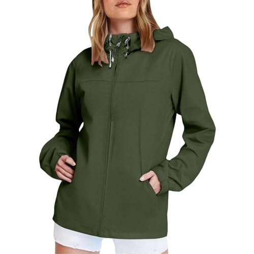Chaqueta de entretiempo para mujer impermeable que detiene el viento frío