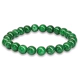Grüne Jade Armband| Armband in Geschenkbox| Armband Damen| Armband Herren| Perlen Armband| Geschenke Geburtstag, Valentinstag, Weihnachtsgeschenk für frauen, freund (16-20 cm, Jade)