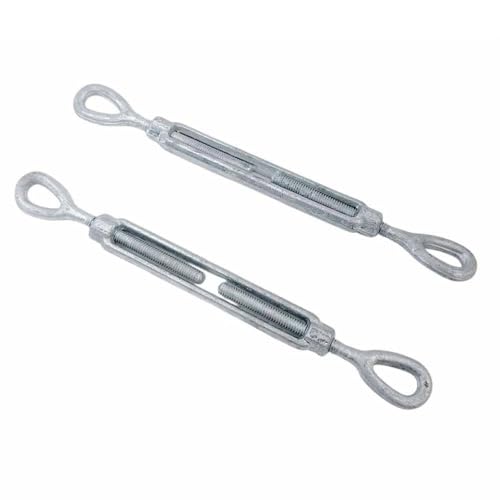 2 Piezas Tensor Marino 5/16" x 4-1/2" Ojo-Ojo Acero Inoxidable T316 Galvanizado Forjado en Caliente Capacidad 800 Lbs miniatura 1