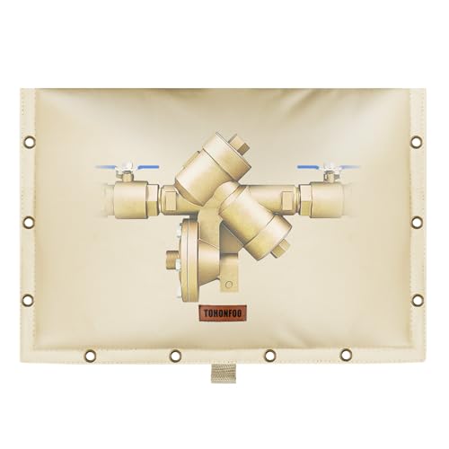 Backflow Preventer Insulation Cover for Vacuum Breaker, 21"W x 16"H, Beige