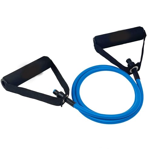 FACTO POWER Resistance Band Or Toning Tube with Foam Handle for Squats, HIPS, Legs, Butt, Glutes and Heavy Workouts Physical Therapy, Rehab, Stretching, Home Fitness (Pack of 1) (Color : Blue) (B0CK4R1375) Amazon Price History, Amazon Price Tracker