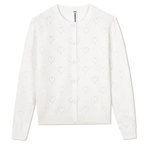 Boboyoyo Girls Cardigans 100% Cotton Kids Heart Cardigan Sweater Long Sleeve Toddler Girl Soft Knit Cardigan #TOP19