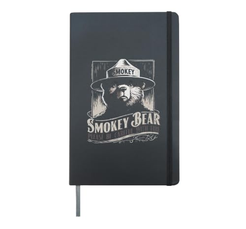 Vintage Smokey Bear WPA Poster Style Prevent Wildfires Hardcover Journal, Black