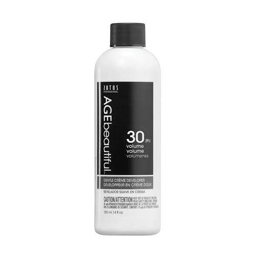 AGE beautiful 30 Volume Gentle Creme Hair Developer | For Permanent Hair Color Dyes, Toners, Lighteners | Professional Salon Coloring | Long Lasting Haircolor | 4 Fl Oz