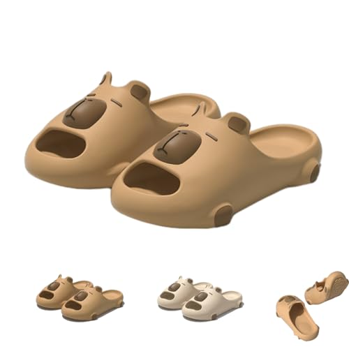 Hrtesus Capybara Slippers for Women Men, Cute Funny Kawaii Slides, Anti Slip Cloud Slippers for Summer